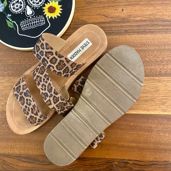 Steve Madden Cheetah Print Sandals - Picture 2 of 4
